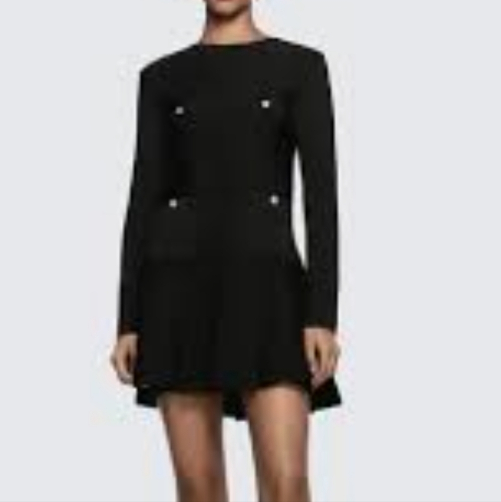 NEW Zara Knitted Black Dress Size S